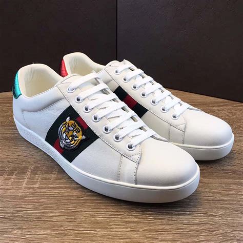 gucci men embroidered sneaker with sneak|men's Gucci sneakers clearance.